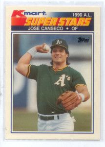 1990 JOSE CANSECO KMART SUPERSTARS CARD #21 OAKLAND AS