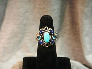 CAROLYN POLLACK RELIOS JEWELRY CO STERLING SILVER W TURQUOISE LAPIS 