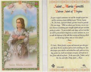   Patron Saint of Virgins Holy Card HC049 Catholic Prayer Cards