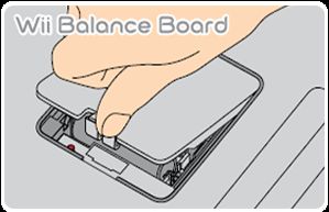 Press and release the SYNC button on the Wii Balance Board. The Power 