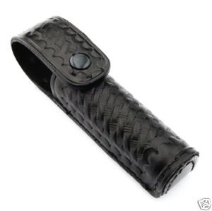 Basketweave Leather Holster for 2 Cell Tactical Light