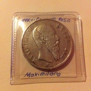 1866 Mexico Silver Un Peso Nice Foreign Coin Free s H