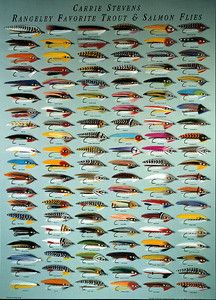 Carrie Stevens Rangeley Trout Salmon Fly Poster Maine Fishing Tying 