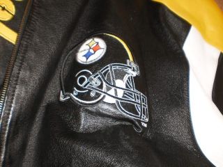   Pittsburgh Steelers Embroidered Leather G3 Carl Banks Bomber Jacket