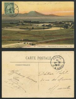 Tunisia 1910 Old Postcard Carthage Vue DEnsemble Des Anciens Ponts 
