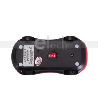 7300 2 4G Car Wireless Mouse Mic for Laptop Notebook Red Mini Receiver 
