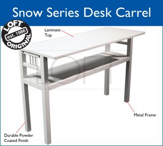   Series Metal Powder Coated White Desk Carrel 65303SKDR 30 5