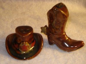 Canyon Ranch Collection Boot Hat Salt Pepper Shaker