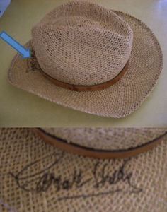Carroll Shelby autographed Straw Cowboy hat rare autograph NR