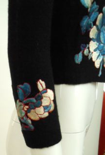 Vintage Helen Bond Carruthers Cardigan Black Cashmere Sweater 