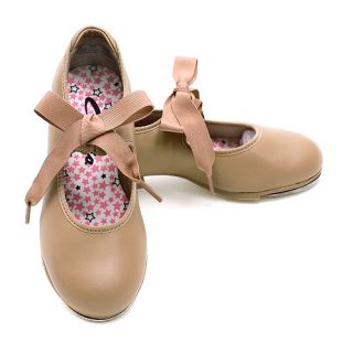 Capezio Little Girls Size 2 Caramel Tyette Tap Shoe Dance Footwear 