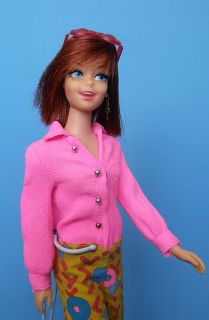 Vintage Mod 1967 Redhead TNT Casey Francie Barbie Doll in Sunny Slacks 