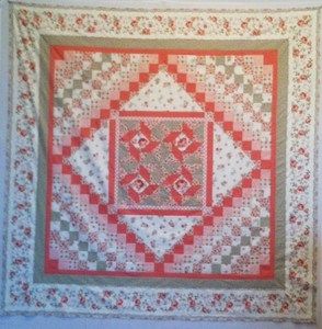 Elm Creek Quilts Carolines Collection Quilt Top Kit Red Rooster 72 