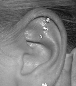   4mm or 4 4mm Clear Gems Tragus Cartilage Helix Stud Ear Earring