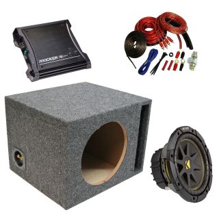 Kicker Car Audio Single 10 Comp C10 Ported Speaker Sub Box Enclosure 