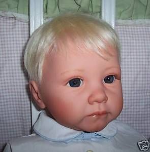 Kemper Cassidy MOHAIR Doll Wig SZ 14 15 Pale Pale Blonde Partial Cap 