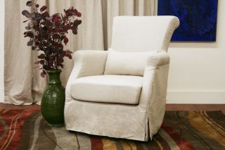 carradine beige linen slipcover modern club chair click each picture 