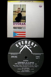 Pablo Casals Dvorak Cello Concerto Live 1960 RARE Everest Stereo 