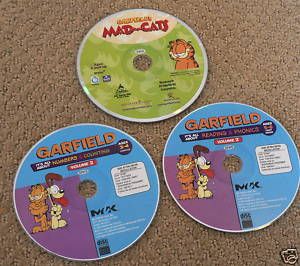 Lot of 3 Garfield CD ROM PC Games Mad About Cats 022787617080