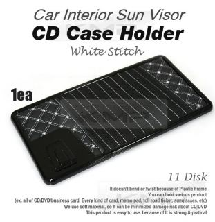 Car Truck Auto Interior Sun Visor CD DVD Leatherette Case Holder 11 