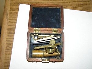 Antique c1830 Cary Traveling Naturalist Microscope in Original Case 