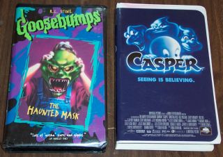 GOOSEBUMPS Haunted Mask & CASPER the Ghost 2 VHS