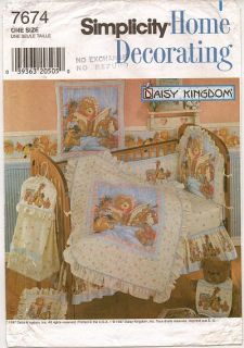 Daisy Kingdom Nursery Quilt Dust Ruffle Headboard Bumper Pillow Cover 