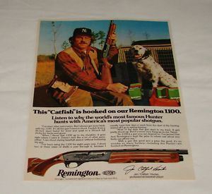 1976 Catfish Hunter Remington 1100 Shotgun Ad