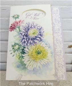 Carol Wilson Get Well Soon Card Chrysanthemums Mums