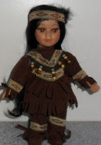 Cathy Collectibles Doll 8 1 2 Porcelain Indian Doll Only 5 000 