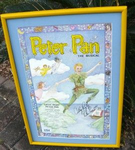 PETER PAN THE MUSICAL POSTER CATHY RIGBY 1991 AUTOGRAPH & TICKETS FROM 