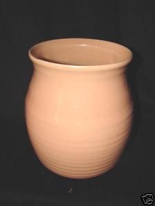 RARE Vintage Hyalyn North Carolina Pottery Peach Vase or Flower Pot 