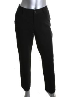Ralph Lauren New Catlin Black Twill Flat Front Straight Dress Pants 10 