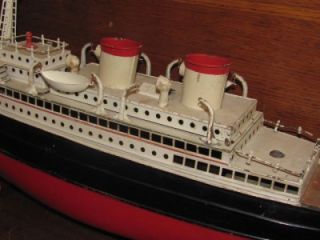   Liner 18 Marklin Bing Carette Clockwork Tin Toy Boat Titanic