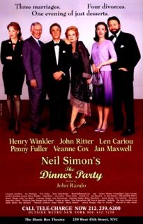 Broadway Poster The Dinner Party John Ritter Henry Winkler Jan Maxwell 