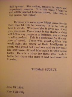 1936 Thomas Sugrue There Is A River Edgar Cayce Bio