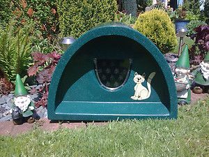 ALL SEASONS KENNEL PLASTIC CAT SHELTER OUTDOOR CATHOUSE BED WITH FLAP 