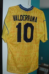 Colombia Carlos Valderrama Copa America soccer jersey shirt futbol 