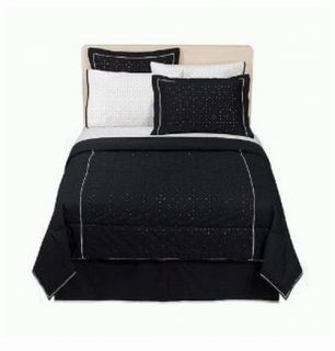 Casual Home Black Eyelet King 8 Piece Comforter Bed In A Bag Set