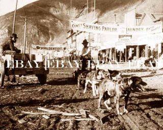 1800s Main Street Dawson City Gold Mine Miner Mining Prospector Photo 