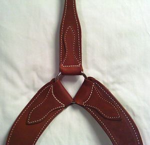 BREAST COLLAR WESTERN TACK HORSE TACK HAND MADE THICK LEATHER HEAVY 