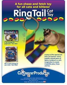 Cat Dancer Ring Tail Interactive Cat Toy Kitten New