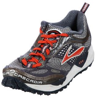 Brooks Womens Cascadia Brown Red Athletic Trail Shoes