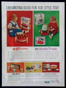 Vintage 1962 Lakeside Lifetime Toys Magazine Print Ad