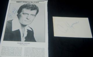   and Wife Singers Robert Goulet and Carol Lawrence Autographs