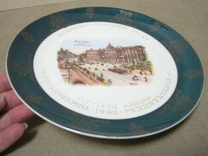 1903 MASONIC PLATE Pittsburgh Commandery No. 1 KT 50th Annual Conclave 