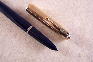 Vintage 1944 Cedar Blue Parker 51 Vacumatic Fountain Pen Restored 