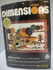 Dimensions Crewel Embroidery Kit Carriage Works 7x5 SEALED Charles 