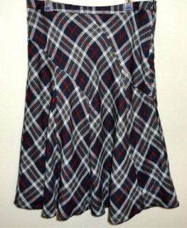 Cato Sz 16 Lined Black Red Gray Plaid Polyester Rayon Acrylic Flowing 