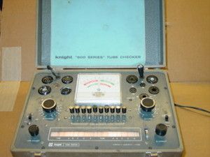    Allied Radio Knight 600 TUBE TESTER Works w carrying case Manual